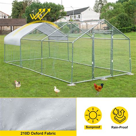 chicken house metal|vevor large metal chicken co-op.